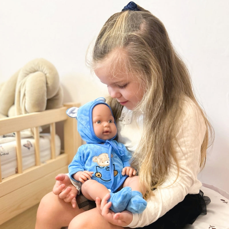 WOOPIE ROYAL Babydocka i teddybjörnskläder 46 cm