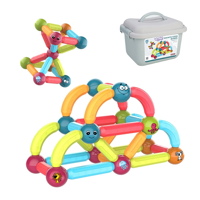 WOOPIE Magnetic Construction Building Blocks Educational 52 st.