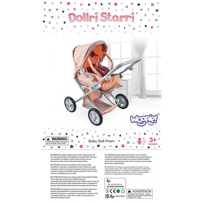 WOOPIE ROYAL Deep Doll Barnvagn Barnvagn 3i1 Bärsele
