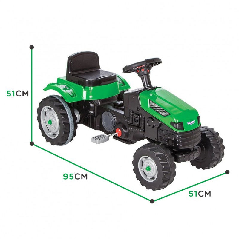 WOOPIE Pedal Traktor Farmer GoTrac Traktor Tysta hjul