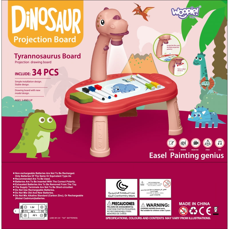 WOOPIE ritbräda dinosaurieprojektor 24 mönster + 2 spel