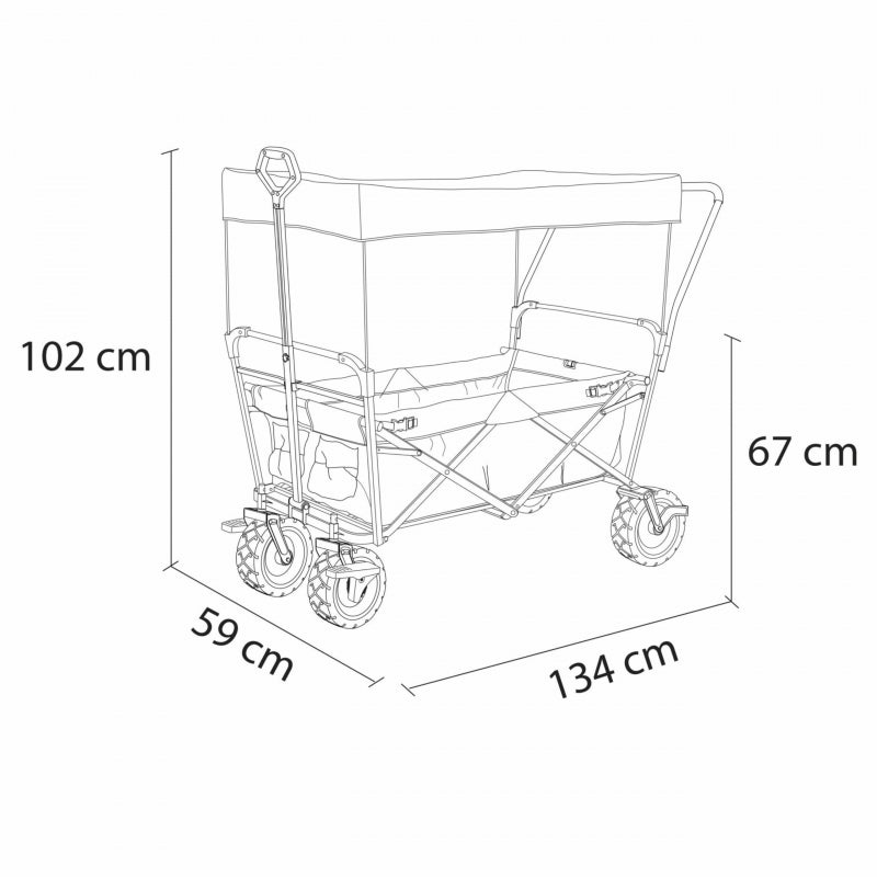 AXI Folding Beach Barnvagn med takbroms och väska 80Kg