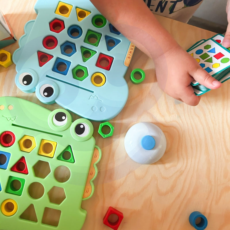 WOOPIE Montessori Pussel Dinosaur Match Shape Arkadspel