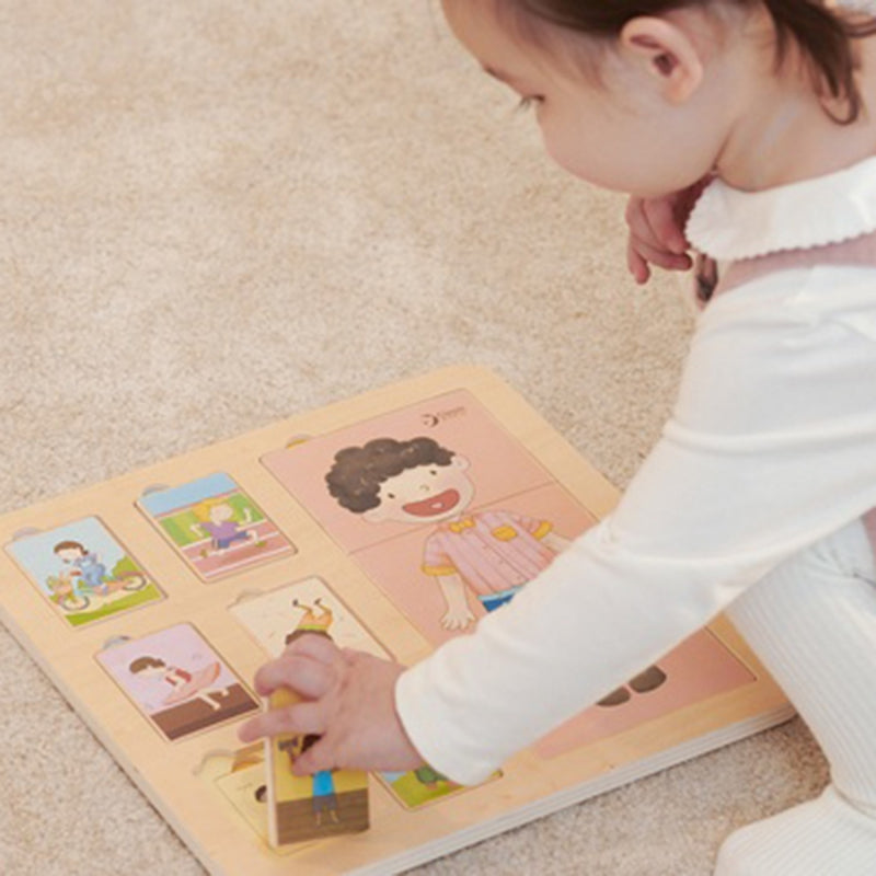 CLASSIC WORLD Educational Board Human Body Puzzle Bricks Puzzle for Children Match MONTESSORI 19 st.