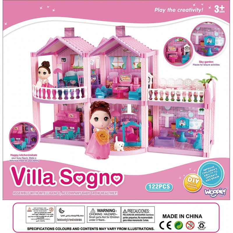 WOOPIE Ponny Dollhouse PONY FANTASY VILLA 120 st.