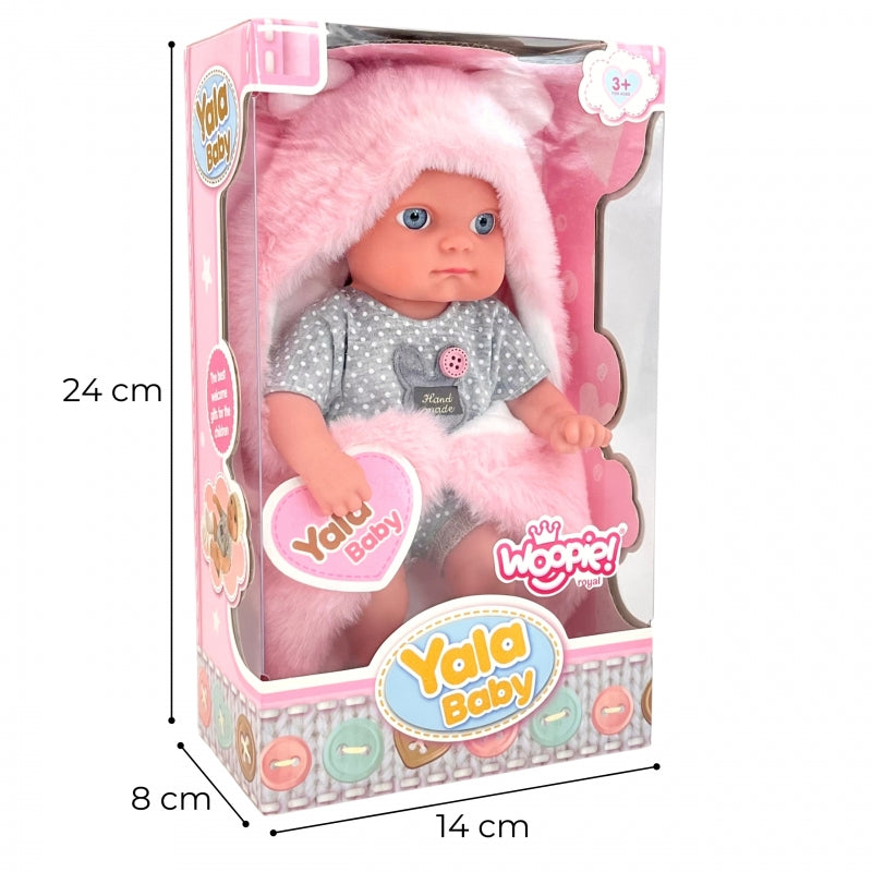 WOOPIE ROYAL First Baby Doll med kaninfilt 23 cm