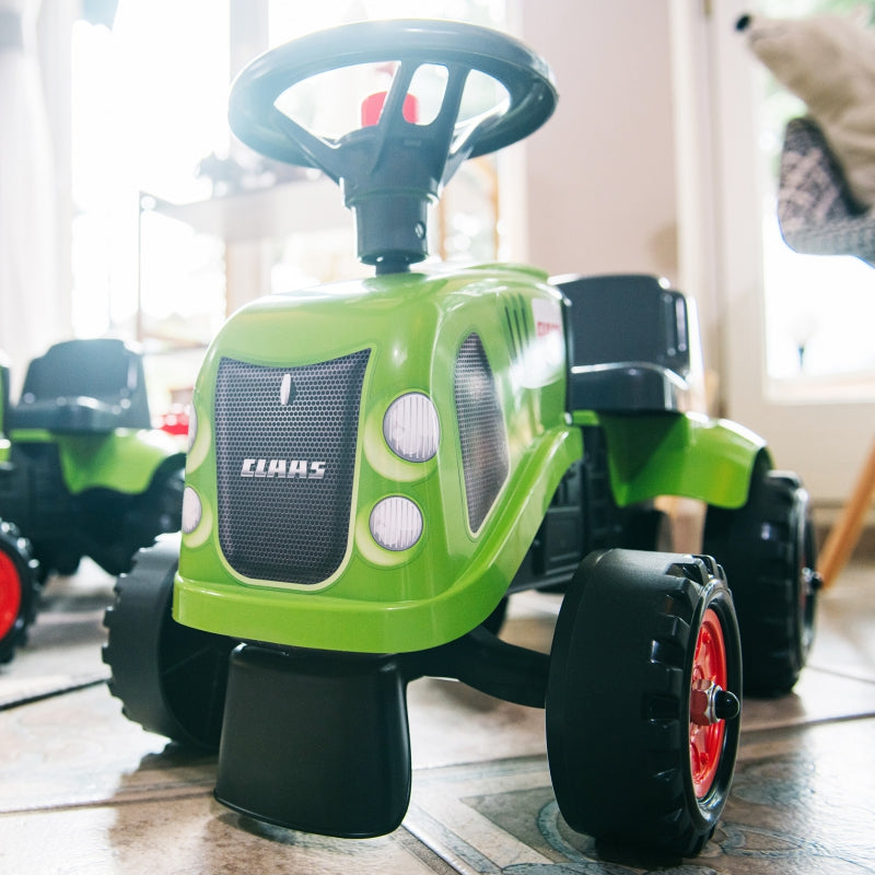 FALK Baby Claas Traktor Grön med Trailer + tillbehör. från 1 år