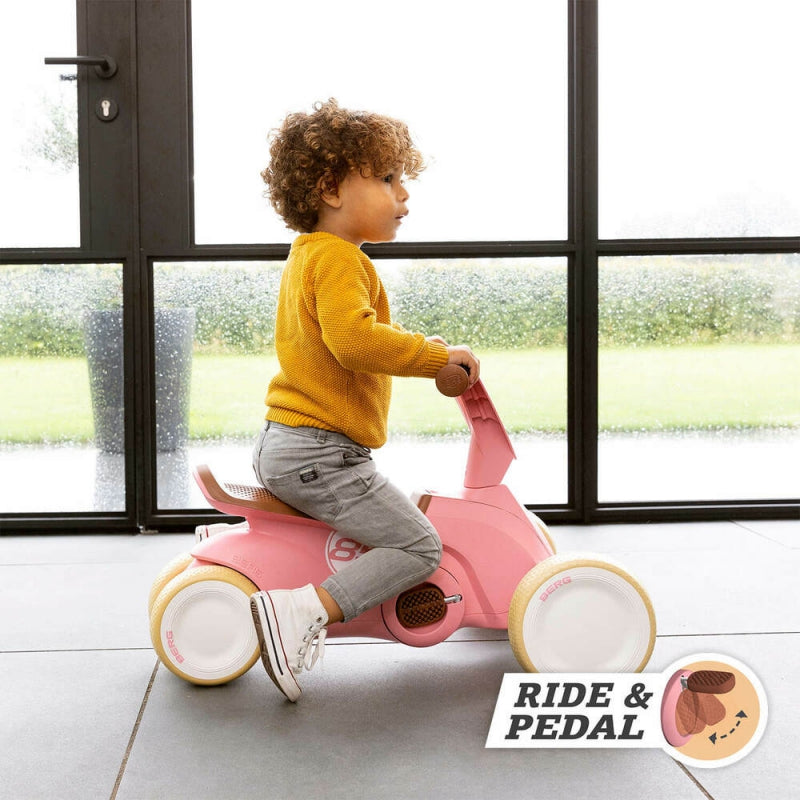 BERG GO2 Gokart Ride On Bike 2in1 Retro Rosa