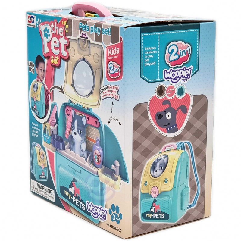 WOOPIE Portable Dog Beauty Salon 2-i-1 i en Transporter-ryggsäck