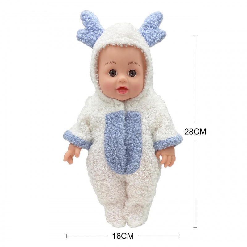 WOOPIE ROYAL Babydocka i renkläder + accessoarer 28cm