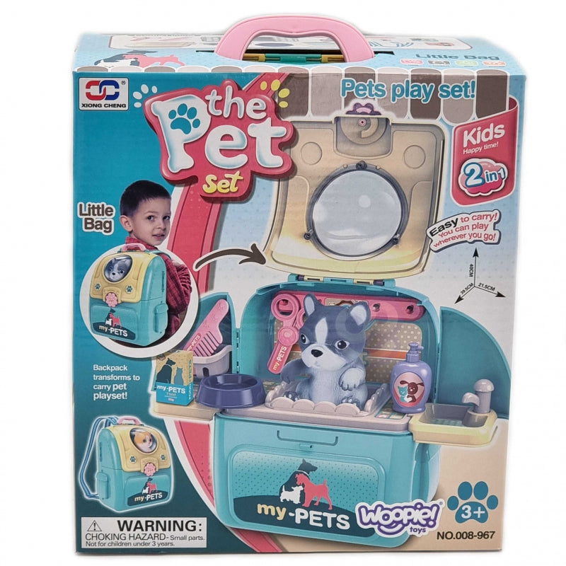 WOOPIE Portable Dog Beauty Salon 2-i-1 i en Transporter-ryggsäck