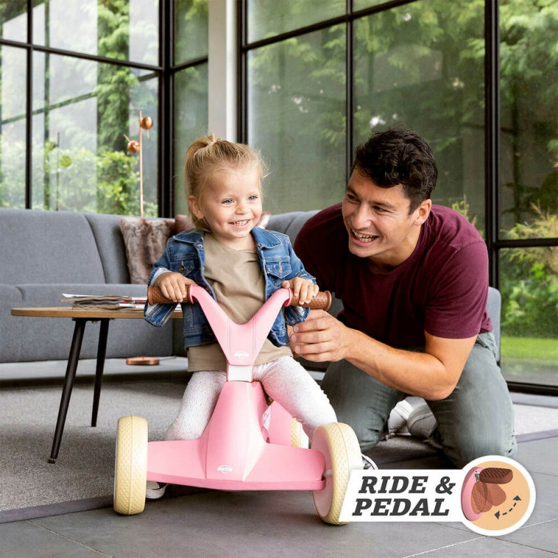 BERG GO2 Gokart Ride On Bike 2in1 Retro Rosa