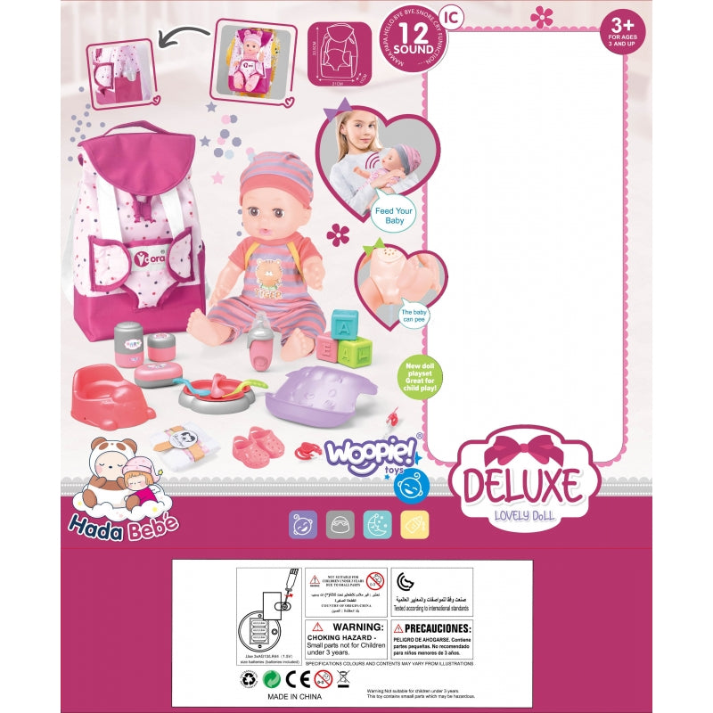 WOOPIE ROYAL Babysitter Set Baby Doll med tillbehör 19 st.