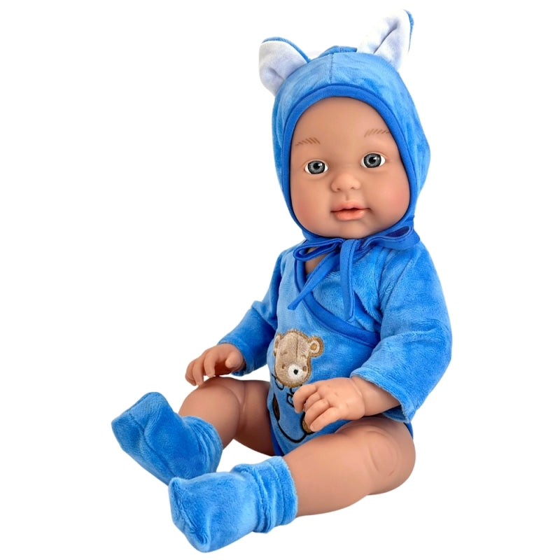 WOOPIE ROYAL Babydocka i teddybjörnskläder 46 cm