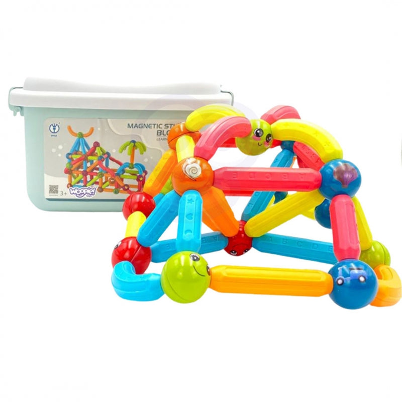 WOOPIE Magnetic Construction Building Blocks Educational 128 st.