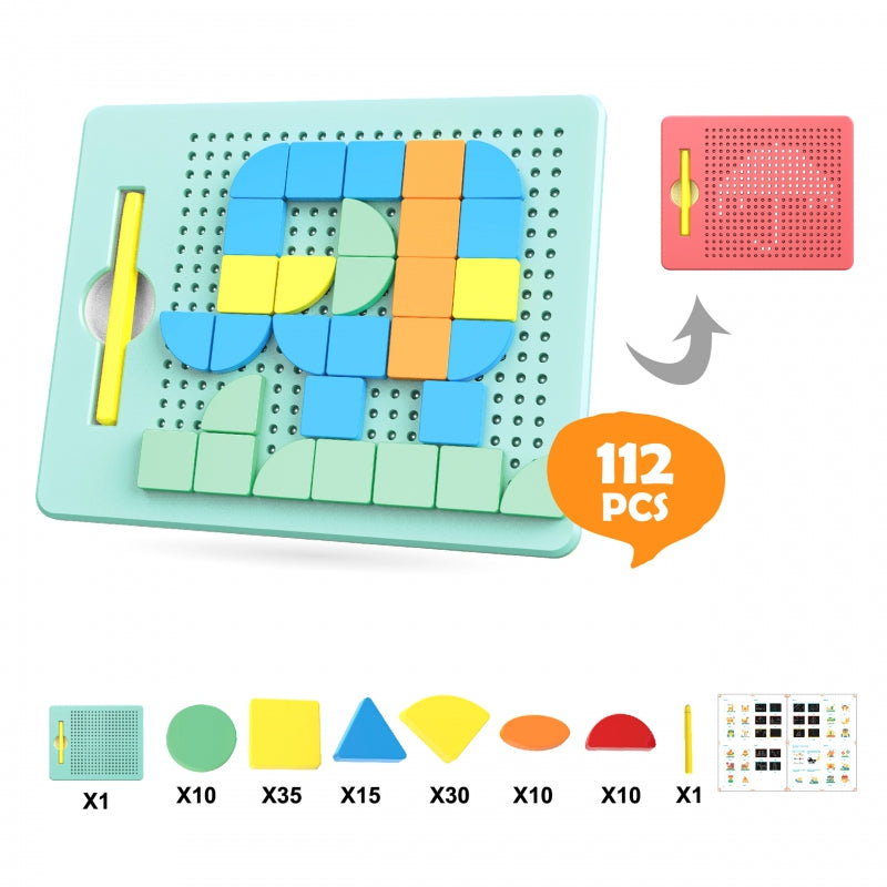 WOOPIE Magnetic Puzzle 2in1 Magnetic Drawing Creative Board 112 st.