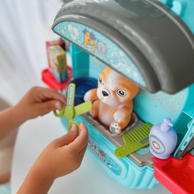 WOOPIE Little Vet Set 3-i-1 hundhus i en ryggsäck