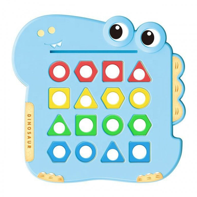 WOOPIE Montessori Pussel Dinosaur Match Shape Arkadspel