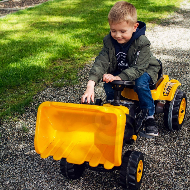 WOOPIE Pedal Tractor Farmer MaxTrac Classic Bucket Bulldozer