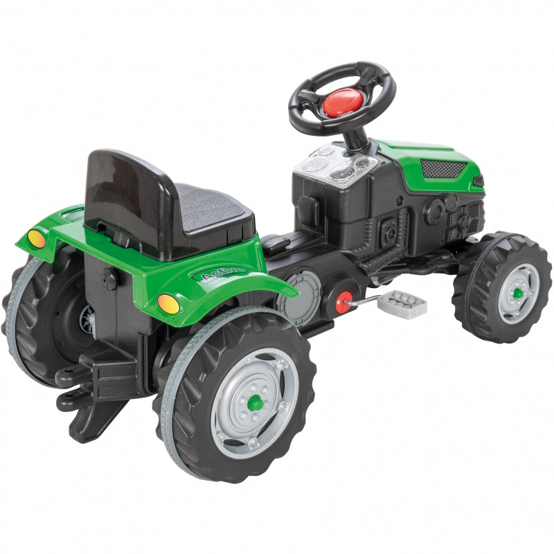 WOOPIE Pedal Traktor Farmer GoTrac Traktor Tysta hjul