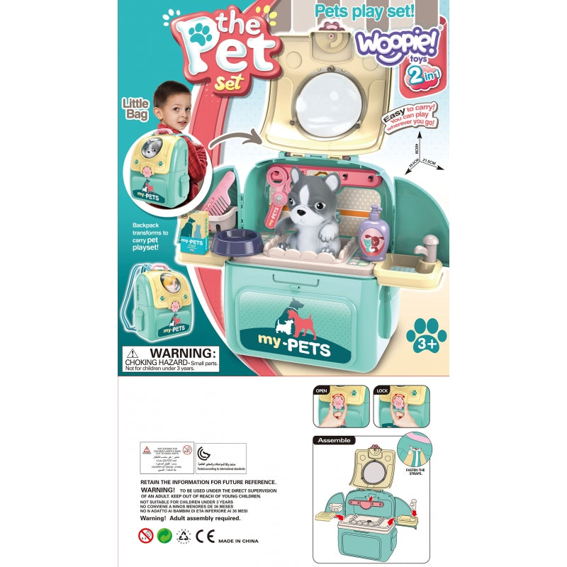WOOPIE Portable Dog Beauty Salon 2-i-1 i en Transporter-ryggsäck