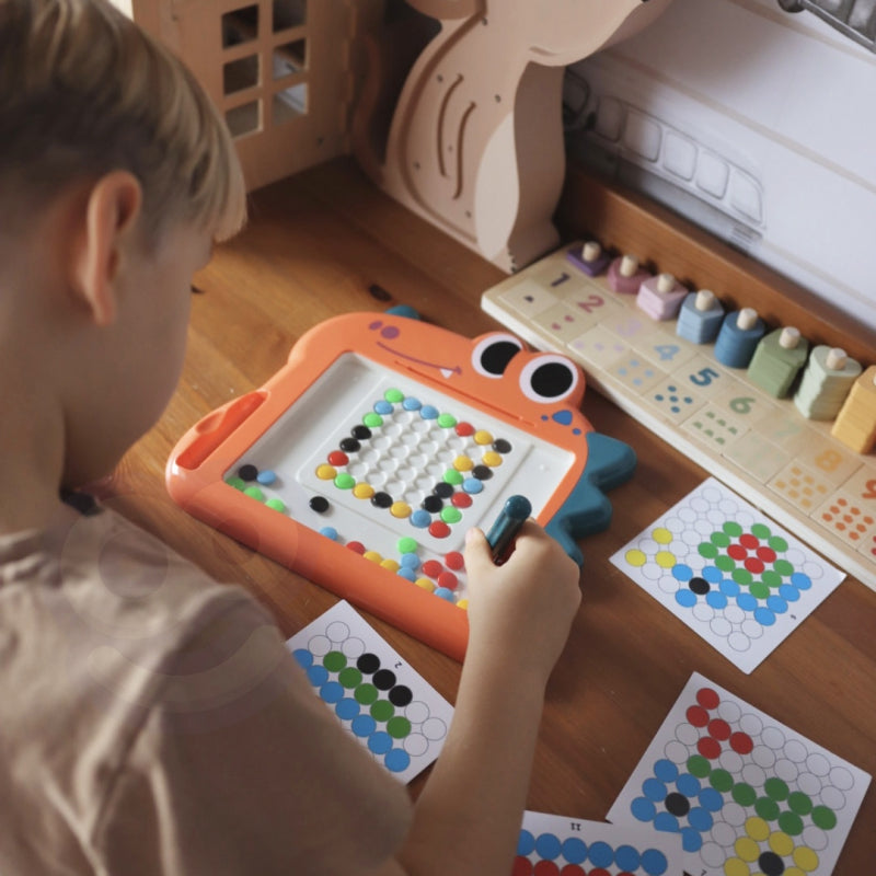WOOPIE Magnetkort för barn Montessori MagPad Dinosaurie