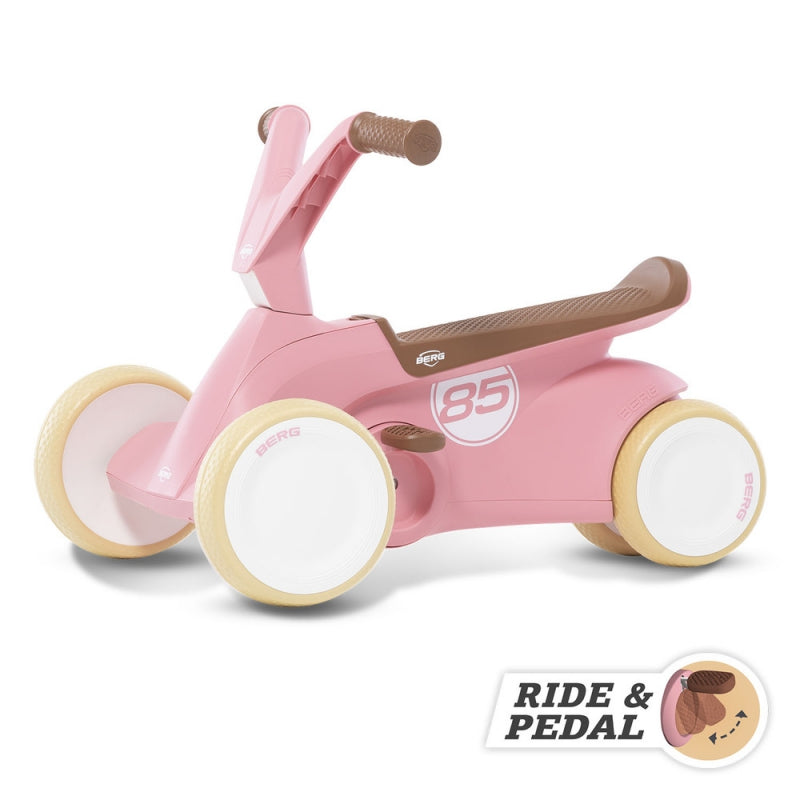 BERG GO2 Gokart Ride On Bike 2in1 Retro Rosa