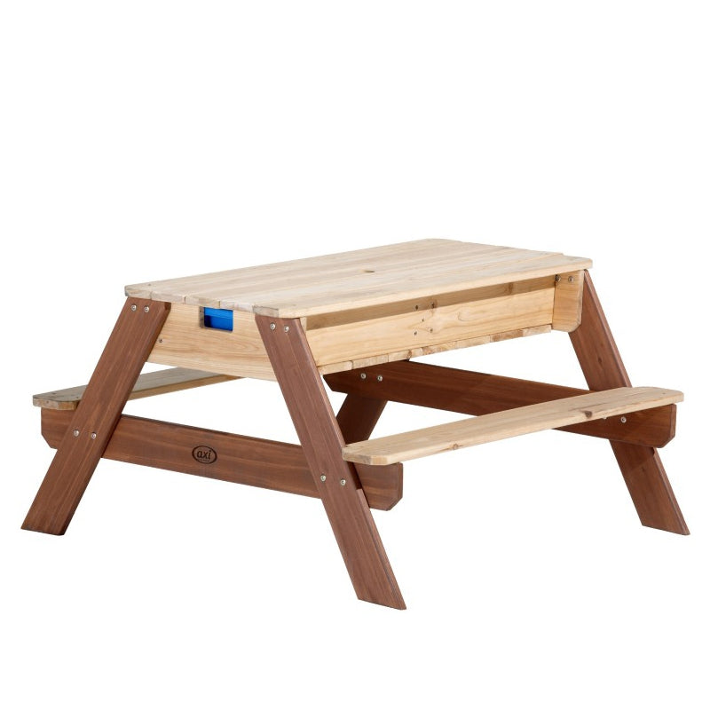 AXI Nick picknickbord med bänk, paraply och vatten/sandbehållare