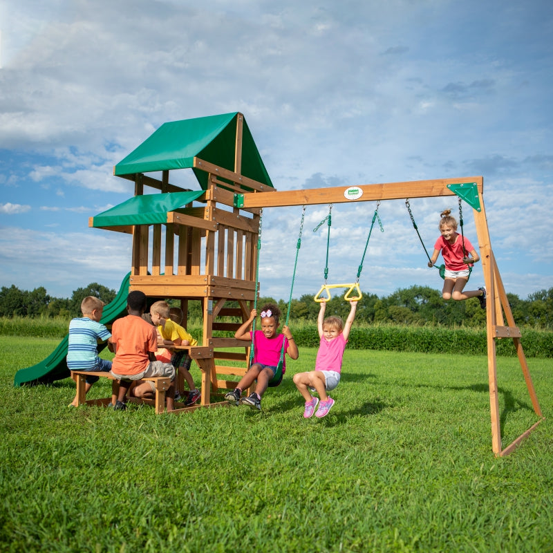 Backyard Discovery Belmont Wooden Playground 6in1