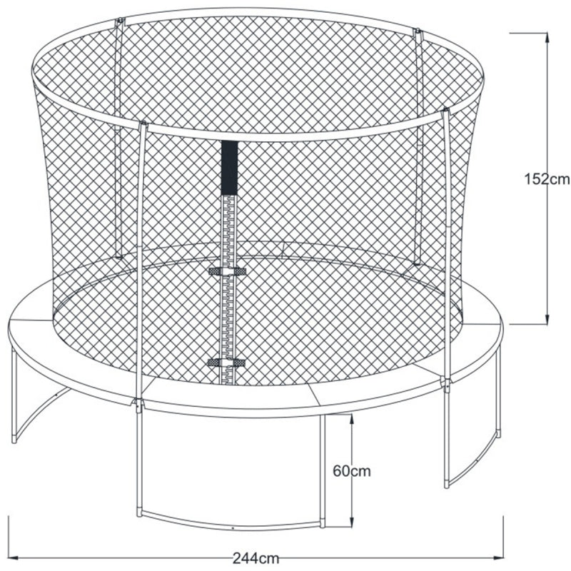 Axi Trampolin Bostonn 244 cm + Nät