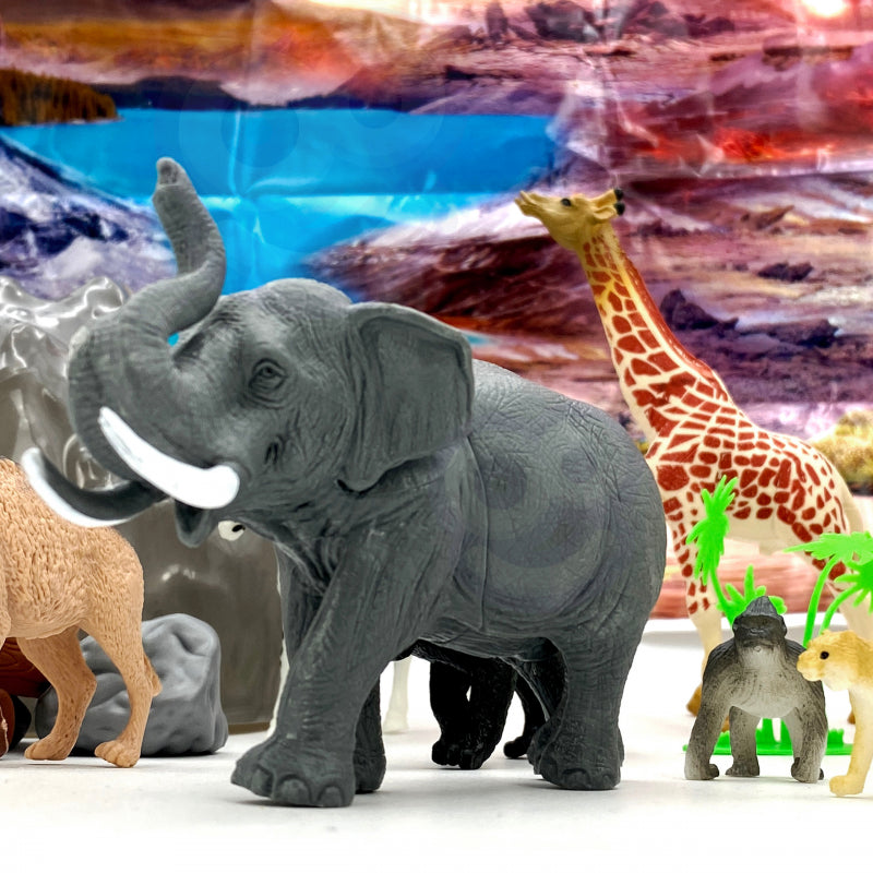 WOOPIE Safari Animals Figurines Set 34 st.