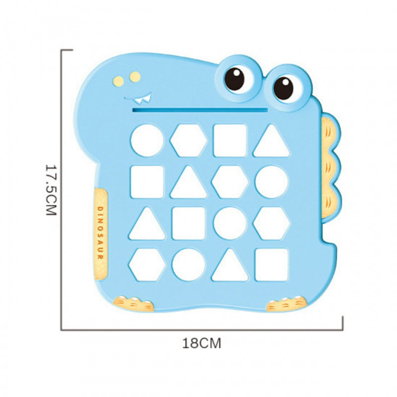 WOOPIE Montessori Pussel Dinosaur Match Shape Arkadspel