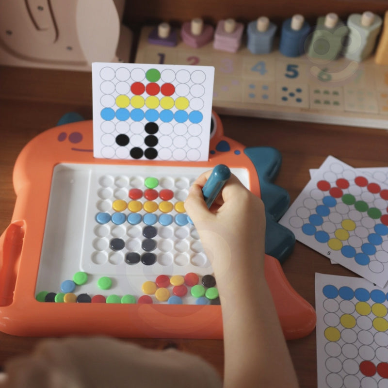 WOOPIE Magnetkort för barn Montessori MagPad Dinosaurie