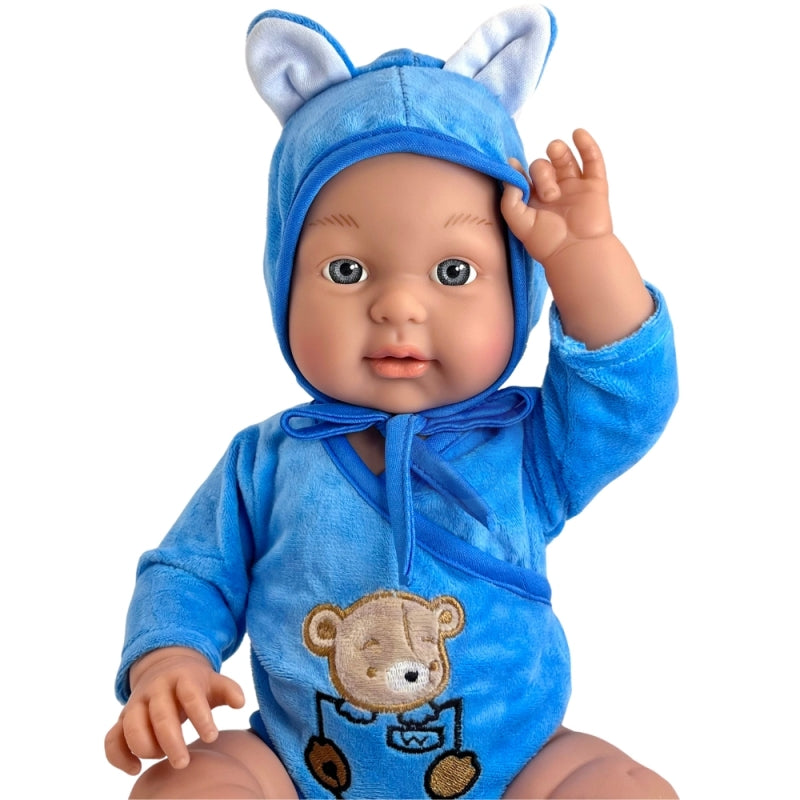 WOOPIE ROYAL Babydocka i teddybjörnskläder 46 cm