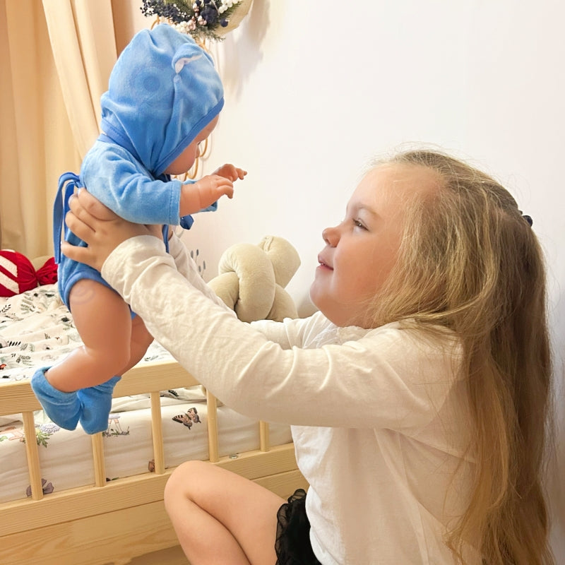 WOOPIE ROYAL Babydocka i teddybjörnskläder 46 cm