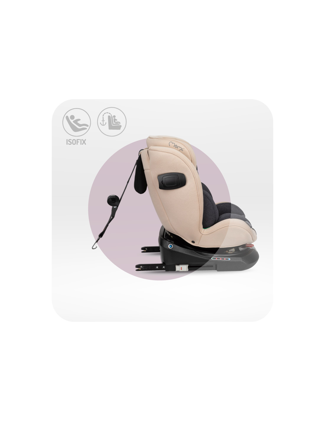 MoMi EMI Car seat 360° Rotation, Beige