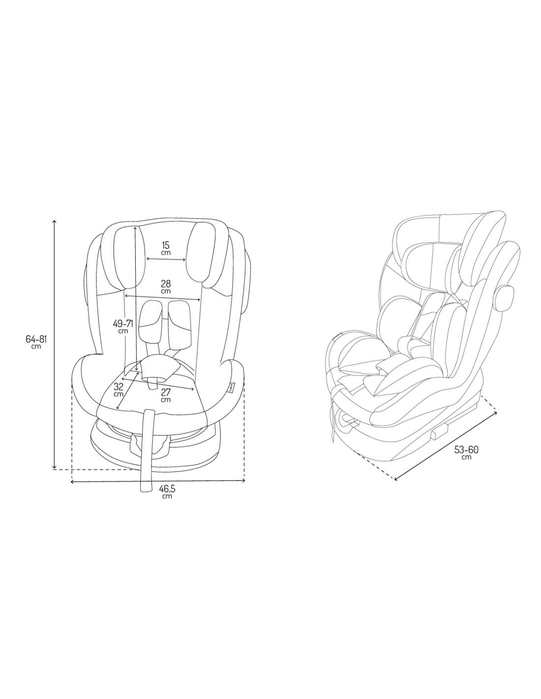 MoMi EMI Car seat 360° Rotation, Beige