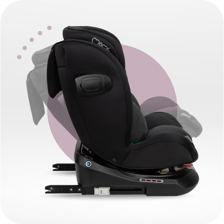 MoMi EMI Car Seat 360° Rotation, Black