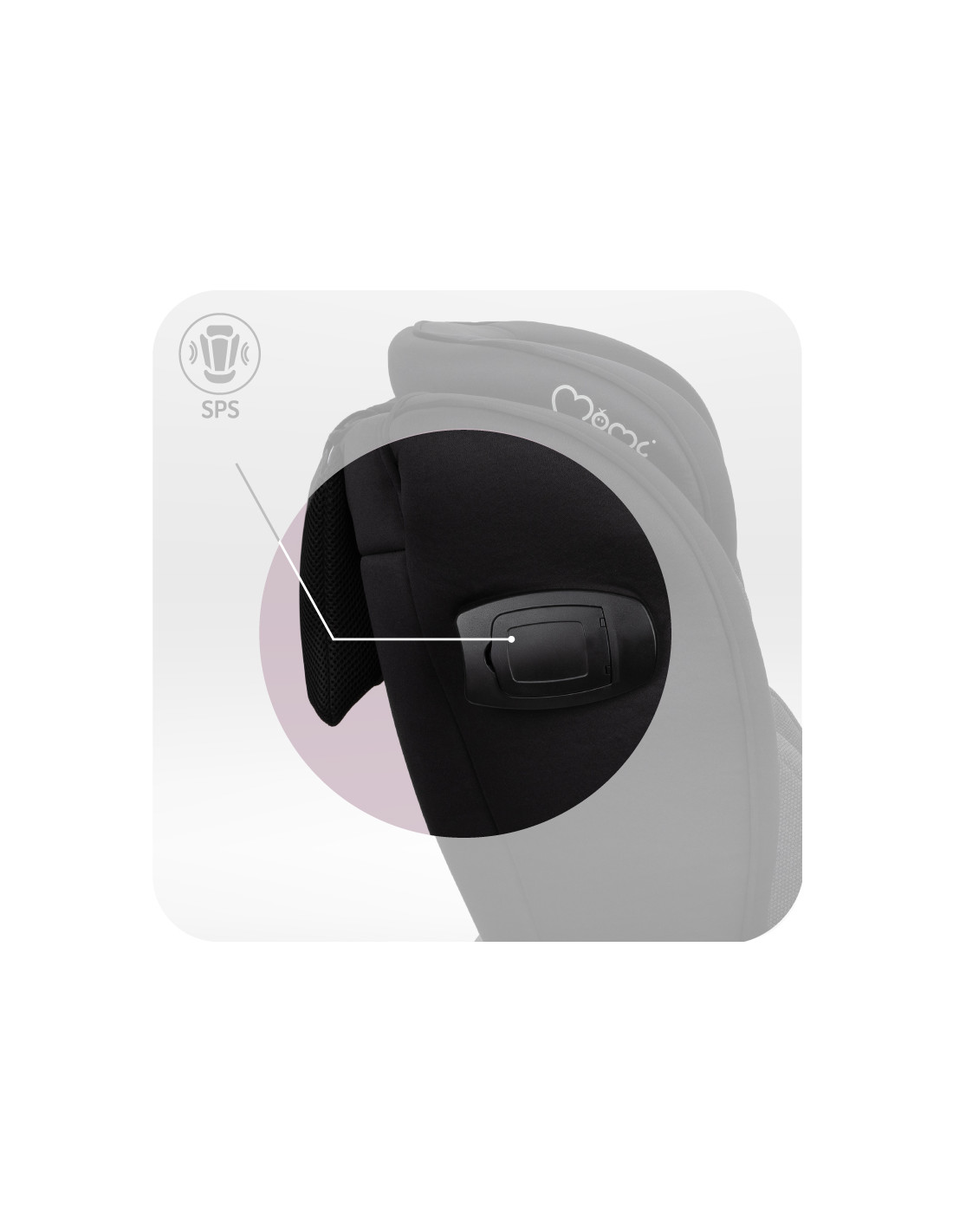 MoMi EMI Car Seat 360° Rotation, Black