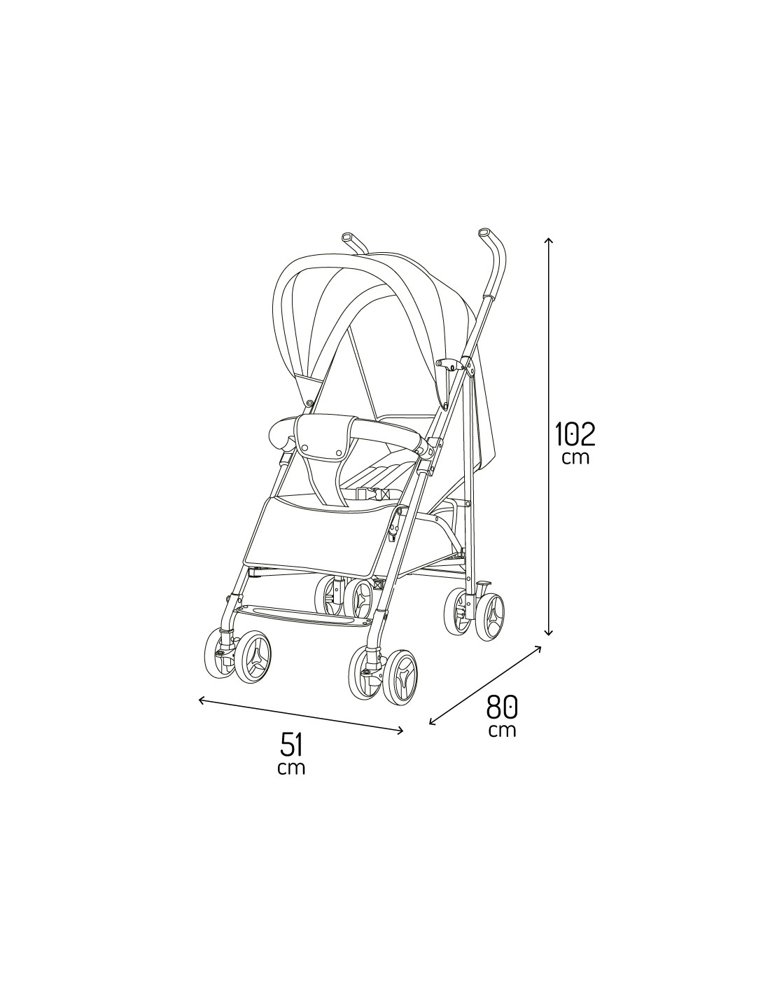 MoMi AKIRA Stroller Umbrella, Green