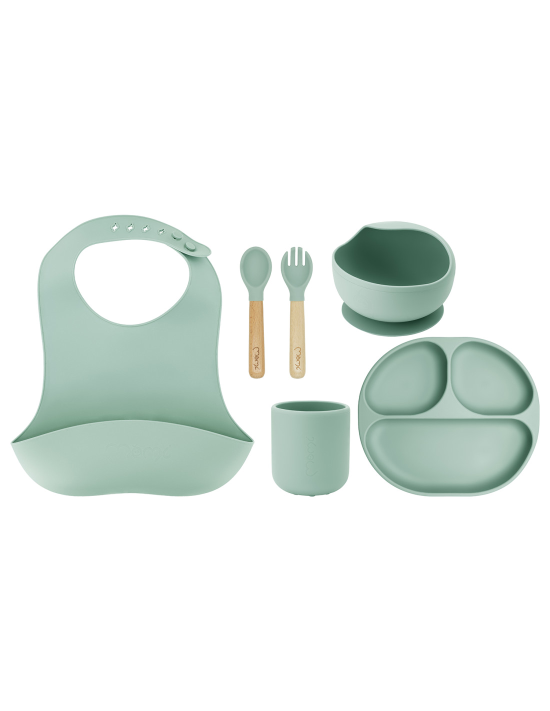 MoMi AMI Meal Set, Green