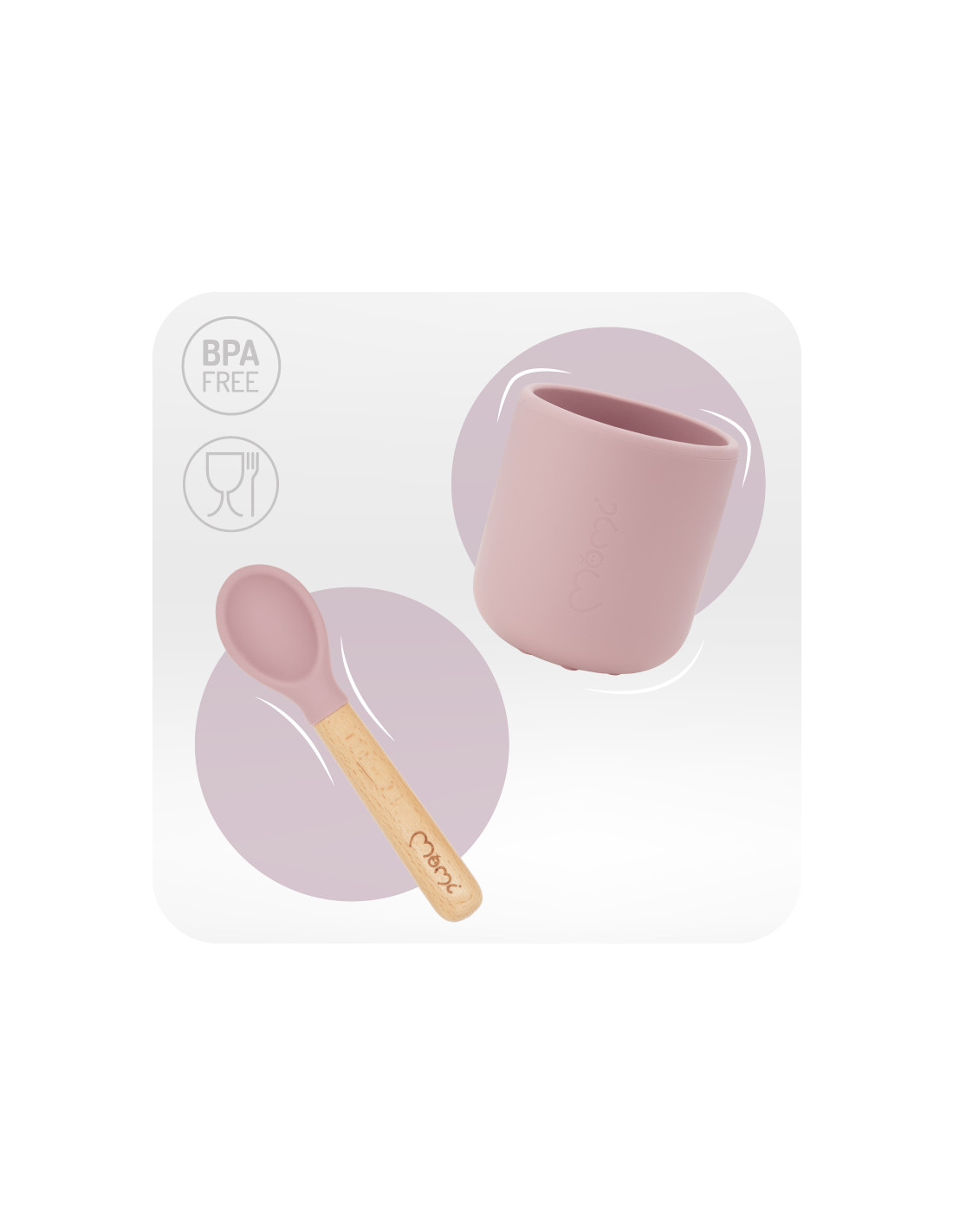 MoMi AMI Meal Set, Pink