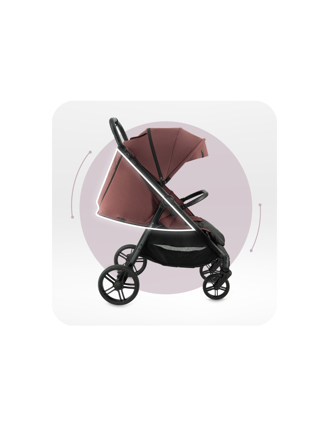 MoMi CLARA Stroller, Burgundy