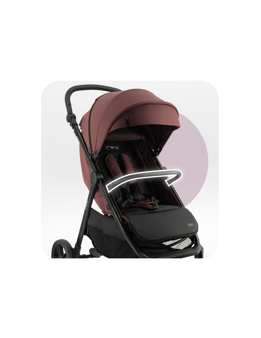 MoMi CLARA Stroller, Burgundy
