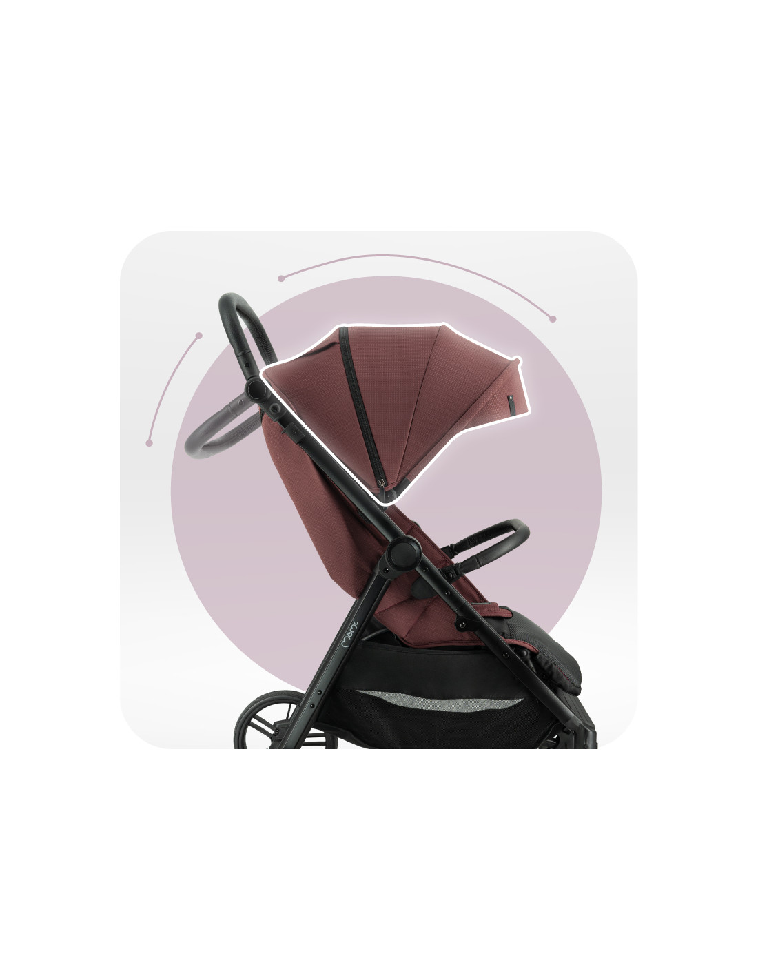 MoMi CLARA Stroller, Burgundy
