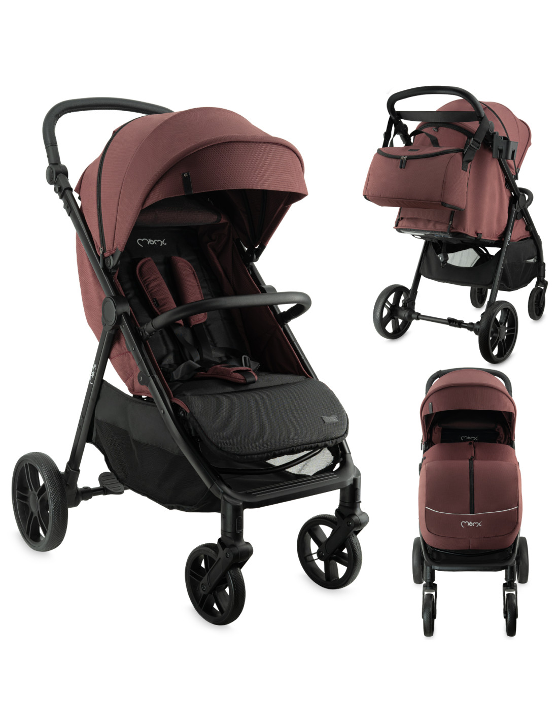 MoMi CLARA Stroller, Burgundy
