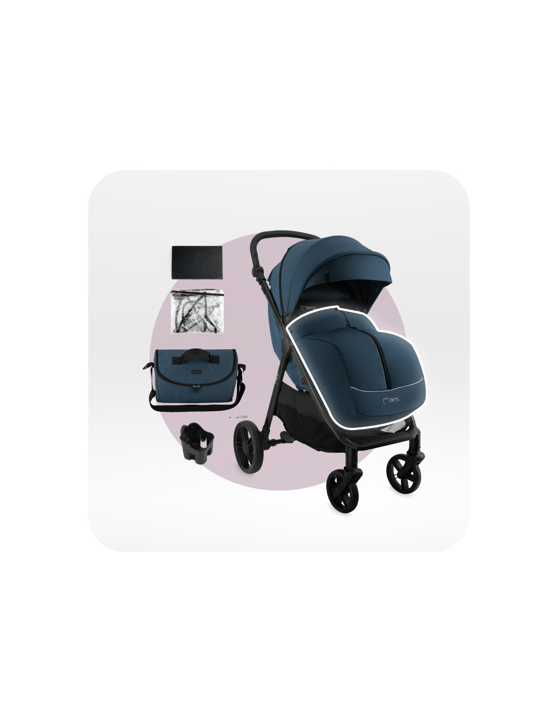 MoMi CLARA Stroller, Blue