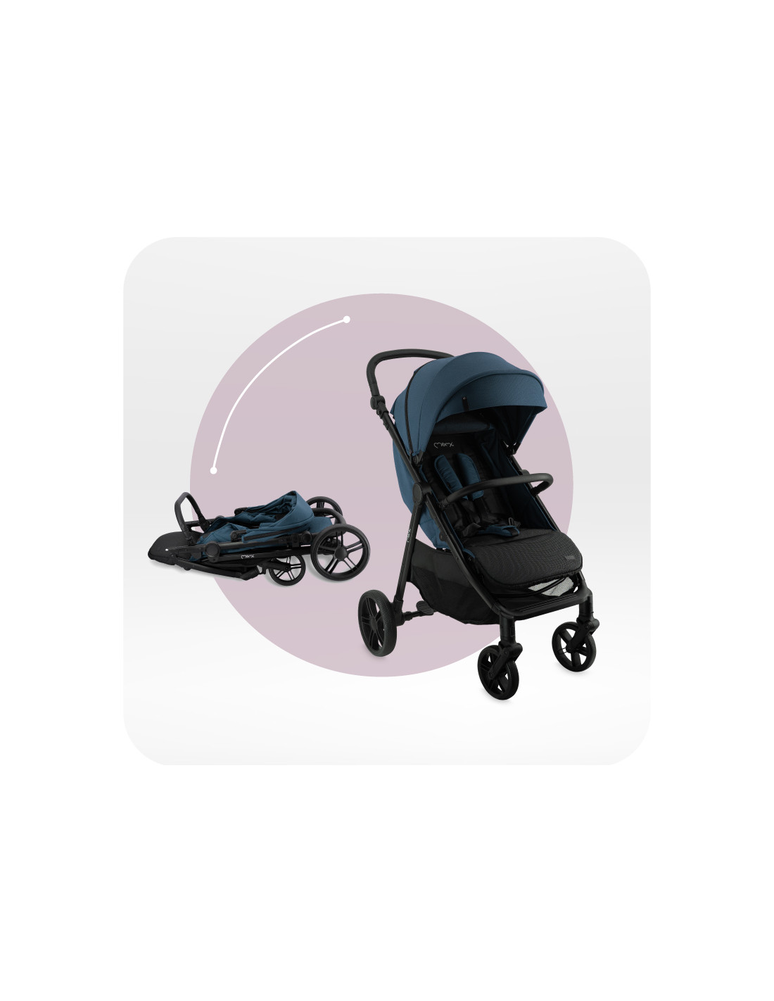 MoMi CLARA Stroller, Blue