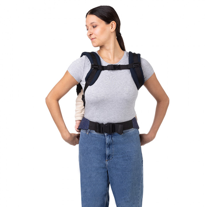 MoMi Collet Baby Carrier, Navy Blue