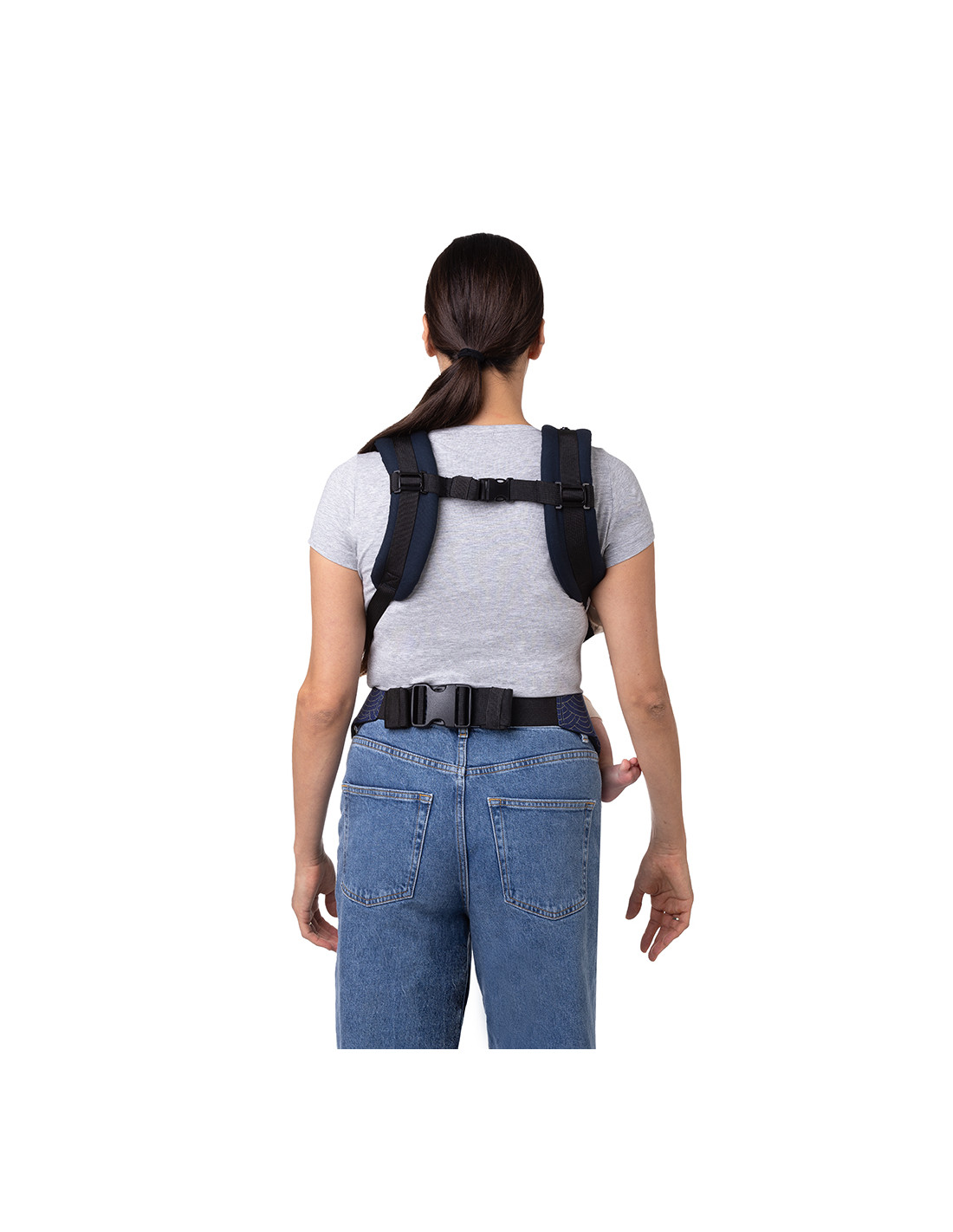 MoMi Collet Baby Carrier, Navy Blue